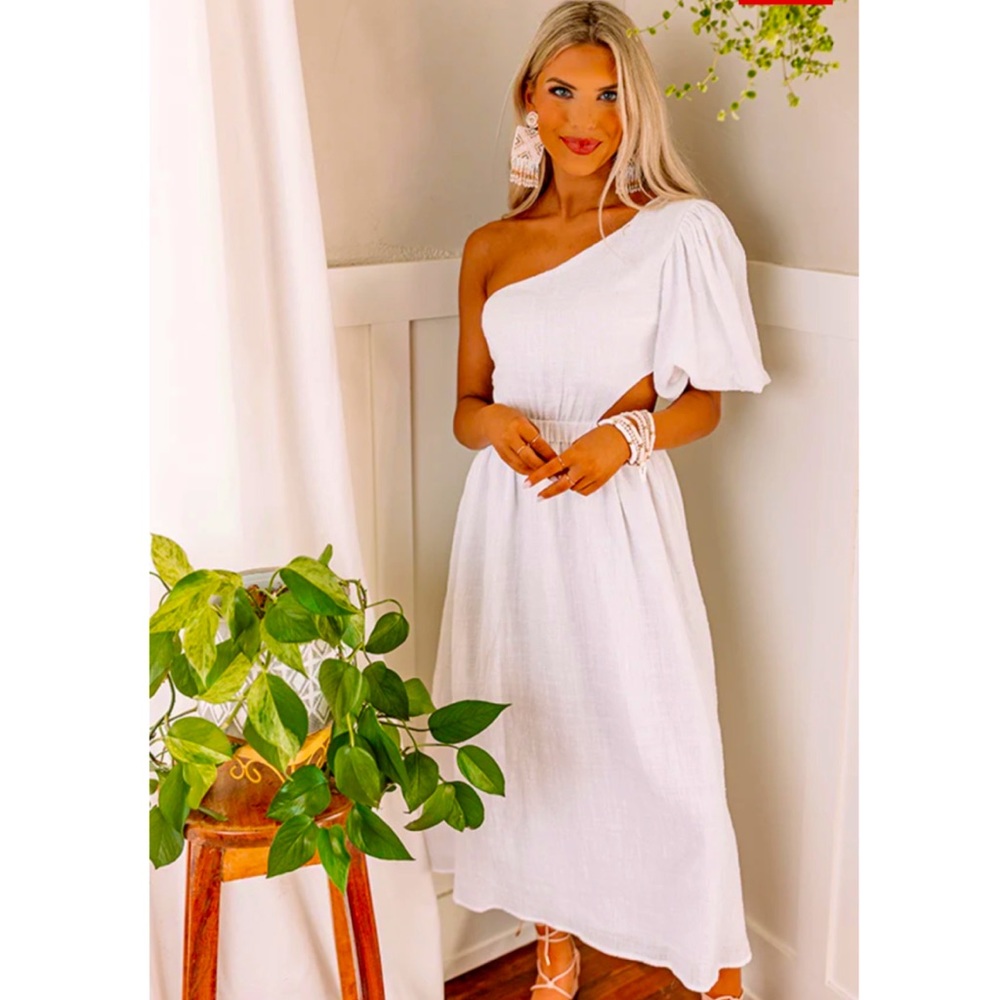 White Cut Out Dress